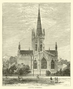 Kathedraal van Calcutta door English School