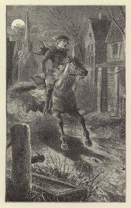 Oproep tot de wapens - Paul Reveres rit, 1775 door English School