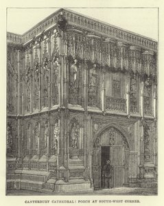 Canterbury Kathedraal, portiek aan de zuidwesthoek door English School