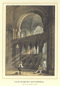 Kathedraal van Canterbury, aanzicht van de St Anselms Kapel door English School