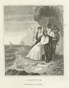 Canute, Berisping van zijn Edelen door English School