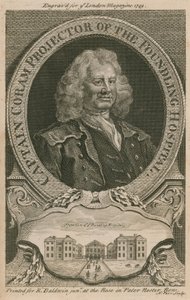 Kapitein Coram, initiatiefnemer van het Foundling Hospital door English School