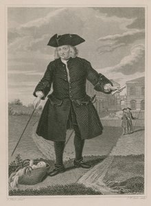 Kapitein Thomas Coram, oprichter van het Foundling Hospital door English School