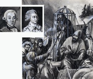 Gevangene en een boze menigte