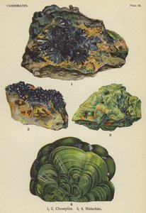 Carbonaten, chessylite, malachiet