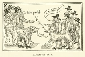 Karikatuur, 1643 door English School
