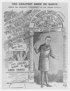 Karikatuur van Joseph Chamberlain als Koloniaal Secretaris, ca. 1900 door English School
