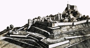 Kasteel Carisbrooke op het eiland Wight door English School