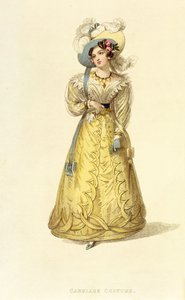 Koetskostuum, modeplaat uit Ackermanns Repository of Arts, ca. 1827