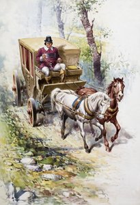 Koets getrokken door paarden