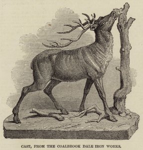 Gietwerk, van de Coalbrook Dale IJzerwerken (gravure)