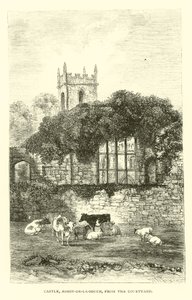 Kasteel, Ashby-de-la-Zouch, vanuit de Binnenplaats door English School