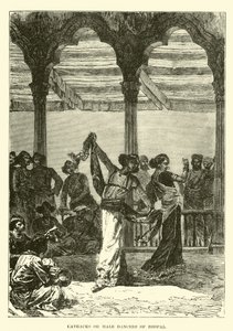 Cathacks of mannelijke dansers van Bhopal door English School