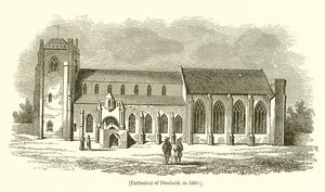 Kathedraal van Dunkeld, in 1660 door English School