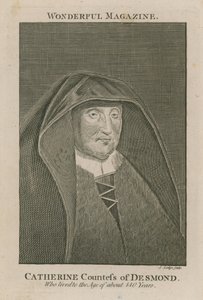 Catherine Gravin van Desmond, die ongeveer 140 jaar oud werd door English School