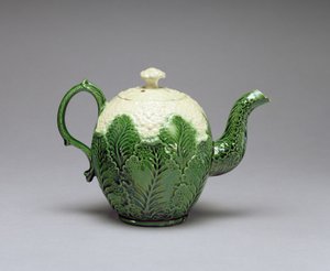 Bloemkool theepot, uit Burlem, Staffordshire, ca. 1759-66 door English School