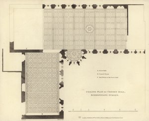 Plafondplan van Crosby Hall door English School