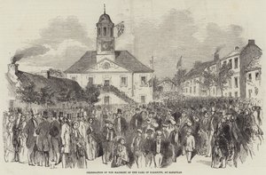 Viering van de meerderjarigheid van de Graaf van Dalkeith, in Sanquhar door English School
