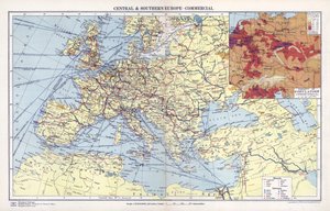 Centraal- en Zuid-Europa, commercieel (kleur litho)