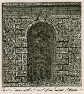 Centrale deur aan het oostelijke uiteinde van de Painted Chamber door English School