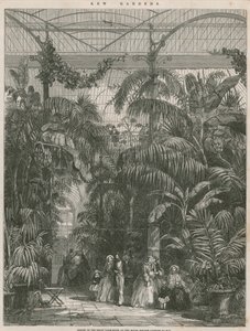 Centrum van het Grote Palmhuis in de Koninklijke Botanische Tuinen van Kew door English School
