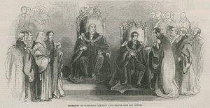 Ceremonie van het inwijden van de nieuwe Lord Mayor in zijn ambt door English School