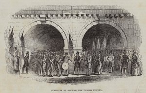 Ceremonie van de opening van de Thames Tunnel, 1843 door English School