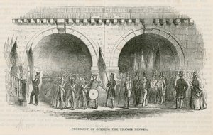 Ceremonie van de opening van de Thames Tunnel door English School