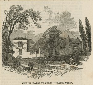 Chalk Farm Tavern, Londen, achteraanzicht door English School