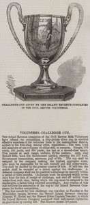 Uitdagingsbeker gegeven door de Inland Revenue Companies van de Civil Service Volunteers (gravure)