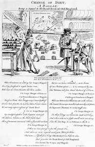 Verandering van Dieet, Een Ballade, 1757 door English School
