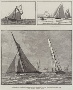 Kanaalwedstrijd van de New Thames Yacht Club, Southend naar Harwich, startend vanaf Southend Pier door English School
