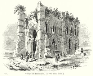 Kapel bij Humanejos (gravure) door English School