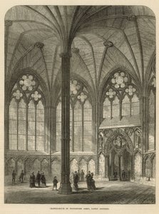 Kapittelhuis van Westminster Abbey door English School