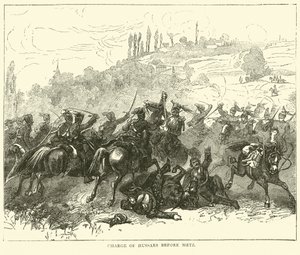 Aanval van huzaren voor Metz, oktober 1870 door English School