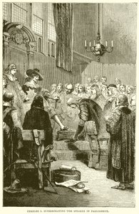Karel I ondervraagt de voorzitter in het parlement door English School