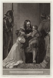 Karel I neemt afscheid van zijn kinderen