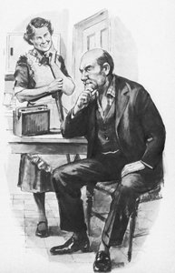Charles Ives, luisterend naar zijn beroemdste symfonie op de radio van de huishoudster door English School