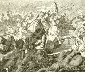Karel Martel bij Poitiers door English School
