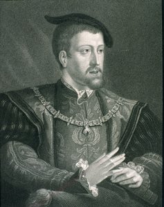 Karel V (1500-58) Heilige Roomse Keizer en Koning van Spanje, uit 