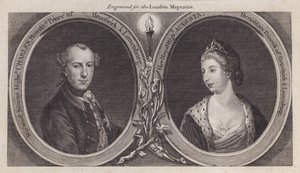 Charles William Ferdinand, Hertog van Brunswijk, en zijn vrouw, Prinses Augusta, zus van Koning George III door English School