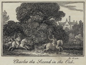 Karel de Tweede in de Eik (gravure)