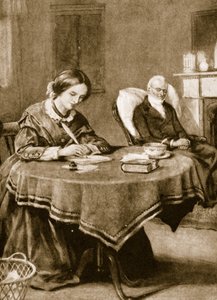 Charlotte Bronte werkt aan Jane Eyre