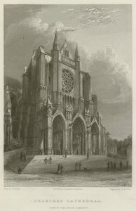 Kathedraal van Chartres, zicht op het zuidelijke transept door English School