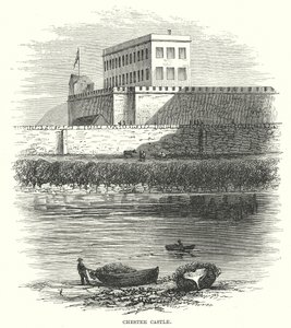 Kasteel van Chester (gravure) door English School
