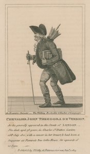 Chevalier John Theodora De Verdion, de wandelende boekverkoper en leraar in talen door English School