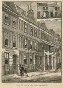 Cheyne Row waar Thomas Carlyle ooit woonde door English School