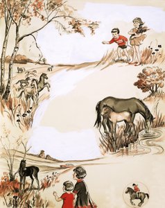 Kinderen en pony