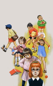 Kinderen spelen en vechten