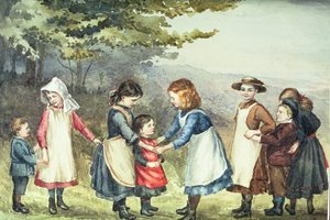 Kinderspelen, c.1880 door English School
